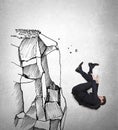 Businessman falling