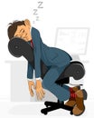 Businessman falls asleep Royalty Free Stock Photo