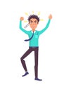 Businessman Feeling Anger Vector Illustration Royalty Free Stock Photo