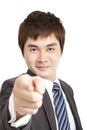 Businessman finger pointing you Royalty Free Stock Photo