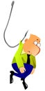 Businessman on a fish hook. Royalty Free Stock Photo
