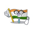 Businessman flag indian with the mascot shape