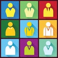 Businessman Flat Icons Royalty Free Stock Photo