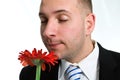 Businessman with a Flower