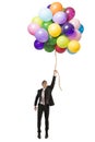 Businessman flying high Royalty Free Stock Photo