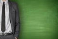 Businessman front of Blackboard Royalty Free Stock Photo
