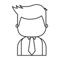 Businessman funny character icon