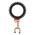 businessman with gear icon