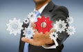 Businessman gears concept Royalty Free Stock Photo