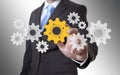 Businessman gears concept Royalty Free Stock Photo