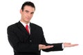 Businessman gesturing