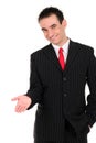 Businessman gesturing