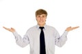 Businessman gesturing