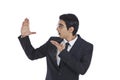 Businessman gesturing and l Royalty Free Stock Photo