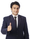 Businessman gesturing