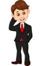 Businessman get confused Royalty Free Stock Photo