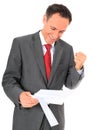 Businessman getting good news Royalty Free Stock Photo