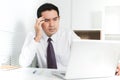 Businessman getting stressed upset at work Royalty Free Stock Photo