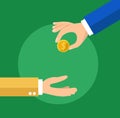 Businessman give money vector illustration