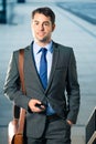 Businessman going tobusiness appointment Royalty Free Stock Photo