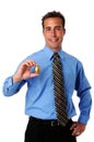 Businessman with golden egg Royalty Free Stock Photo