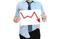 Businessman with graph Royalty Free Stock Photo