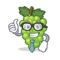 Businessman green grapes character cartoon