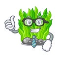 Businessman green seaweed isolated with the character