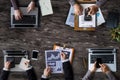 Businessman Group of Multiethnic Busy People meeting with other in modern office. Royalty Free Stock Photo