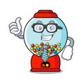 Businessman gumball machine character cartoon
