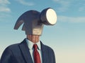 Businessman with a hammer instead of head Royalty Free Stock Photo