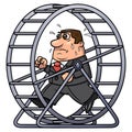 Businessman in a hamster wheel 2