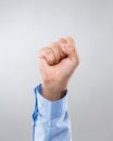 Businessman hand with clench fist Royalty Free Stock Photo