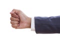 Businessman hand with clenched a fist,