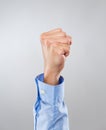 Businessman hand with clutched fist Royalty Free Stock Photo