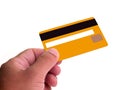 Businessman Hand holding credit card. Royalty Free Stock Photo