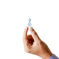 Businessman hand present key, successful concept Royalty Free Stock Photo