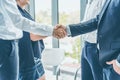 Businessman hand shake after the new project meeting. Business agreement concept Royalty Free Stock Photo