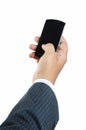 Businessman hand with smartphone