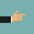 Businessman hand with thumb forward. Vector illustration Royalty Free Stock Photo