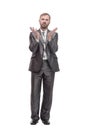 businessman in handcuffs. isolated on a white background.