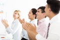 Businessman hands applauding at meeting Royalty Free Stock Photo