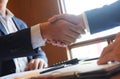 Businessman handshake consulting agree deal success greeting