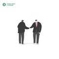 Businessman handshake meaning contract or joint venture