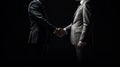 Businessman handshake for teamwork of business, successfully negotiate, partnership and business deal concept.