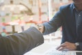 businessman handshaking after meeting in office - teamwork, coop Royalty Free Stock Photo