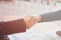 businessman handshaking after meeting in office - teamwork, coop Royalty Free Stock Photo