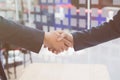 businessman handshaking after meeting in office - teamwork, coop Royalty Free Stock Photo