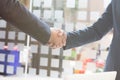 businessman handshaking after meeting in office - teamwork, coop Royalty Free Stock Photo