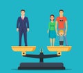 Businessman and happy family Royalty Free Stock Photo